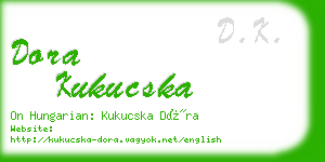 dora kukucska business card